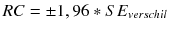 $$RC=\pm 1,96*SE_{verschil}$$